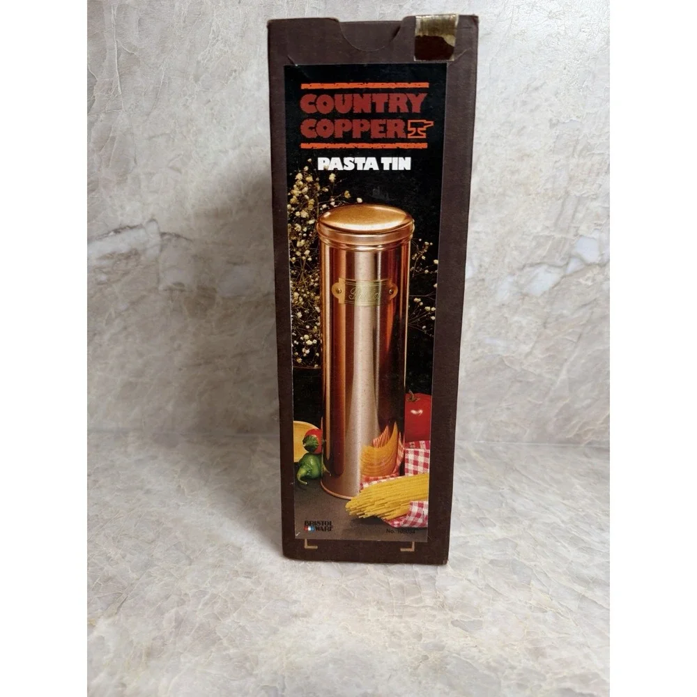 Vintage Bristol Ware Country Pasta Tin, from the Country Copper line, No. 108034